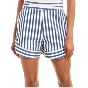 WAYF Striped Shorts Navy